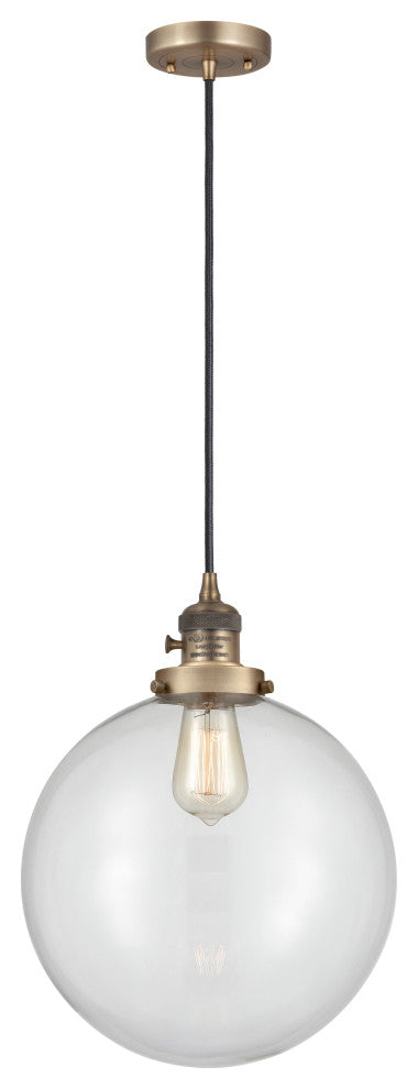 INNOVATIONS 201CSW-BB-G202-12 1-Light Mini Pendant Brushed Brass