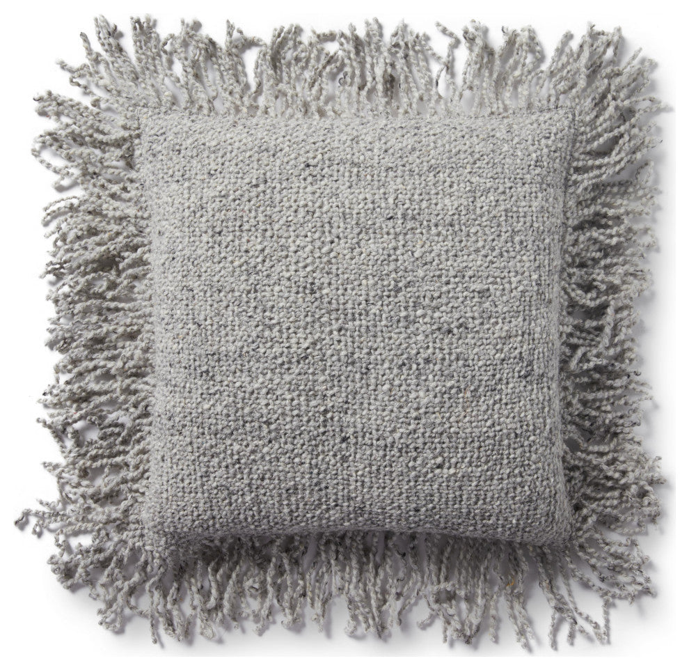 Loloi PLL0033 Lt Grey 18" x 18" Cover w/Down Pillow