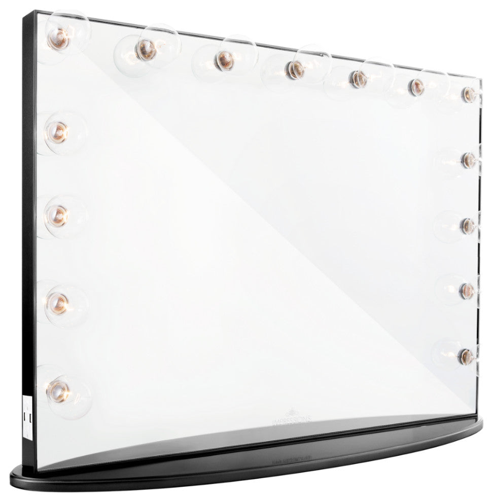 Hollywood Glow Pro Vanity Mirror, Pro Black, Frosted Bulb, Non-Bluetooth