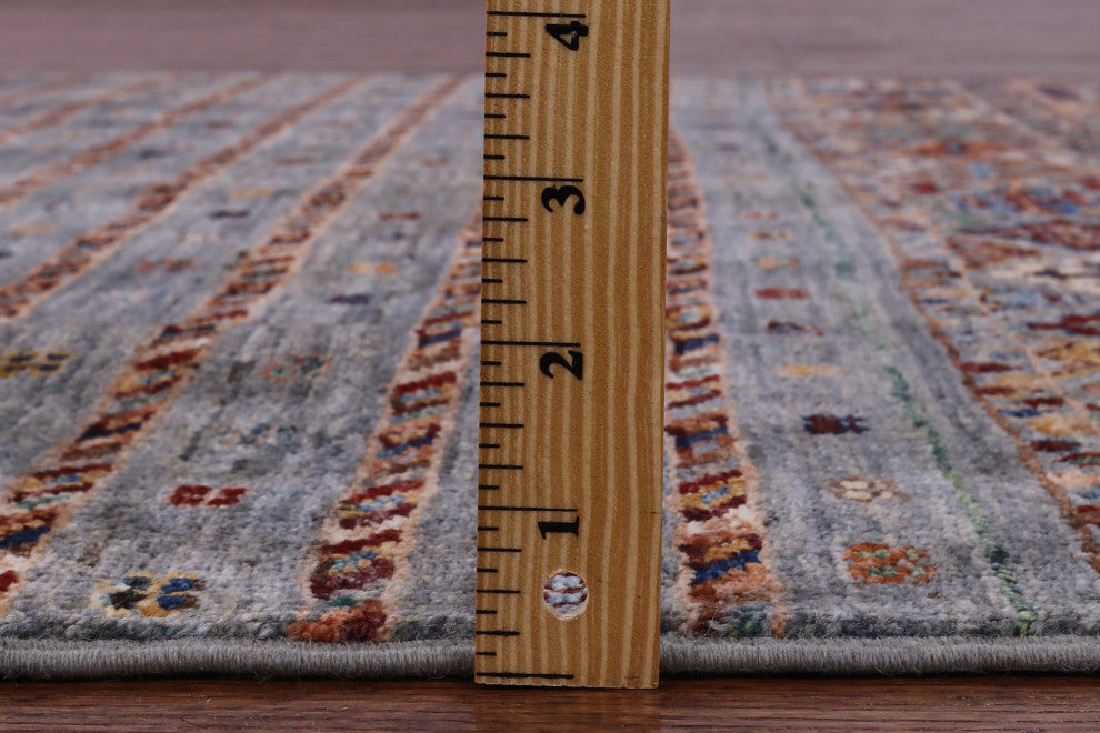 Handmade Khorjin Super Kazak Wool Rug 4' 4" X 6' 0" - Q12373