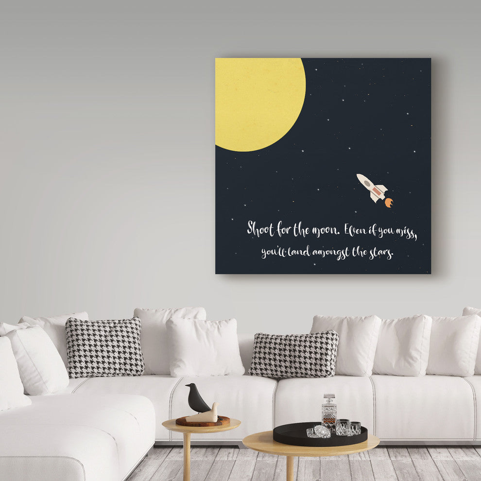 "Shoot for the Moon" by Tammy Kushnir, Canvas Art, 18"x18"