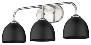 Golden Lighting 6956-BA3 BLK Zoey 3 Light 7"W Vanity Light - Chrome