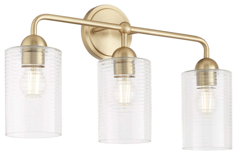 Quorum International 598-3 Charlotte 3 Light 24"W Vanity Light - Matte Black