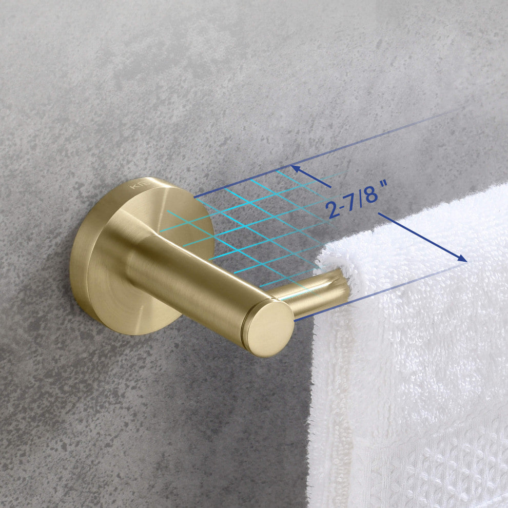 Circular Bathroom 18" Towel Bar, Brushed Gold