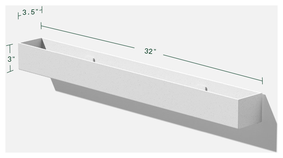 Veadek Geo Series Hanging Planter, White, 32", 1 Pack