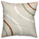 Gray Funky Lines 18x18 Spun Poly Pillow