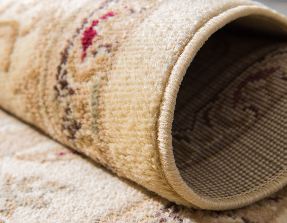 Unique Loom Cream Henry Versailles 5' 0 x 8' 0 Area Rug