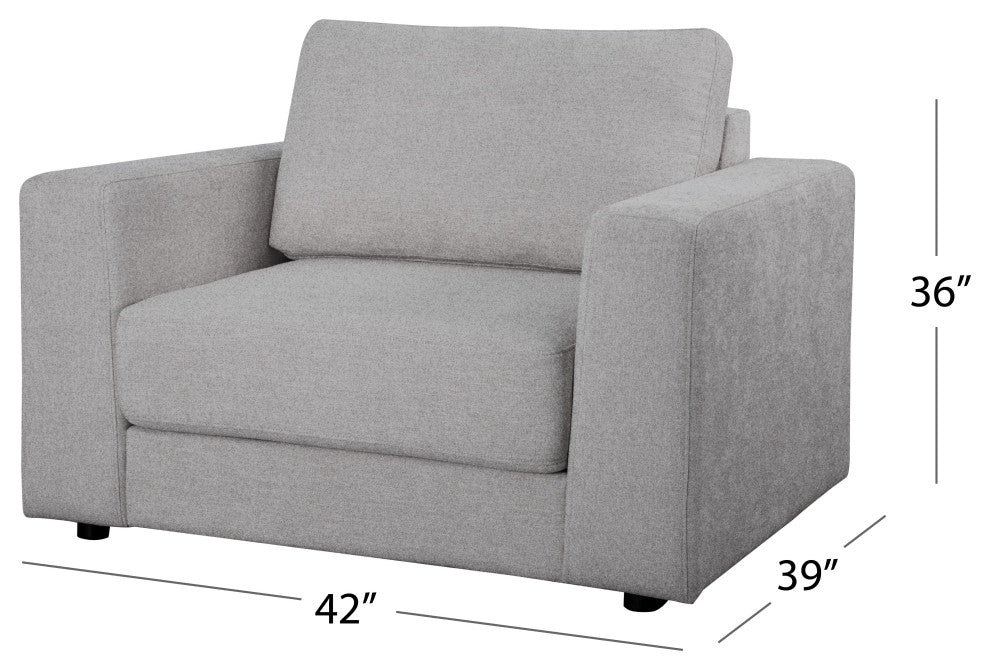 Elizabeth Stain-Resistant Fabric Chair, Light Gray