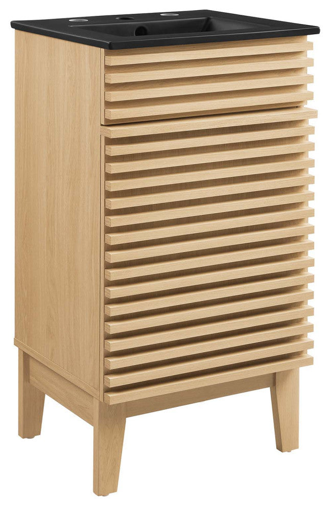 Render 18" Bathroom Vanity, Oak Black