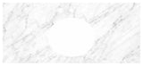 48" Carrara Vanity Top - Oval with 8" Widespread Cutout