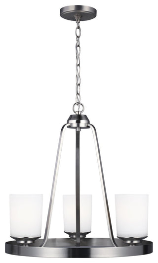 Kemal 3-Light Chandelier, Brushed Nickel