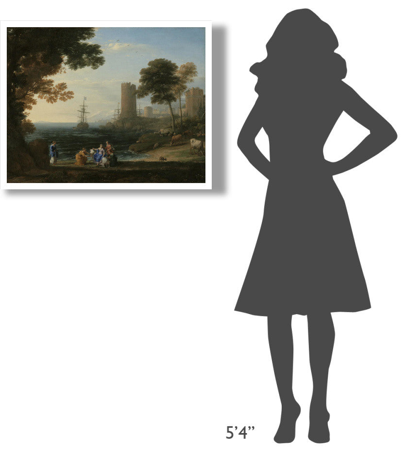 "Coast View with the Abduction of Europa" Paper Print by Claude Lorrain, 34"x26"