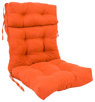 22-"x45" Solid Microsuede Tufted Chair Cushion Orange