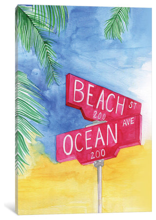 "Beach Avenue" by Rongrong DeVoe, 26x18x1.5