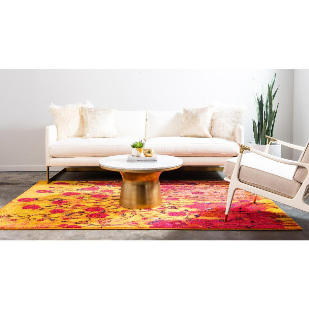 Rug Unique Loom Estrella Yellow Rectangular 3' 3 x 5' 3