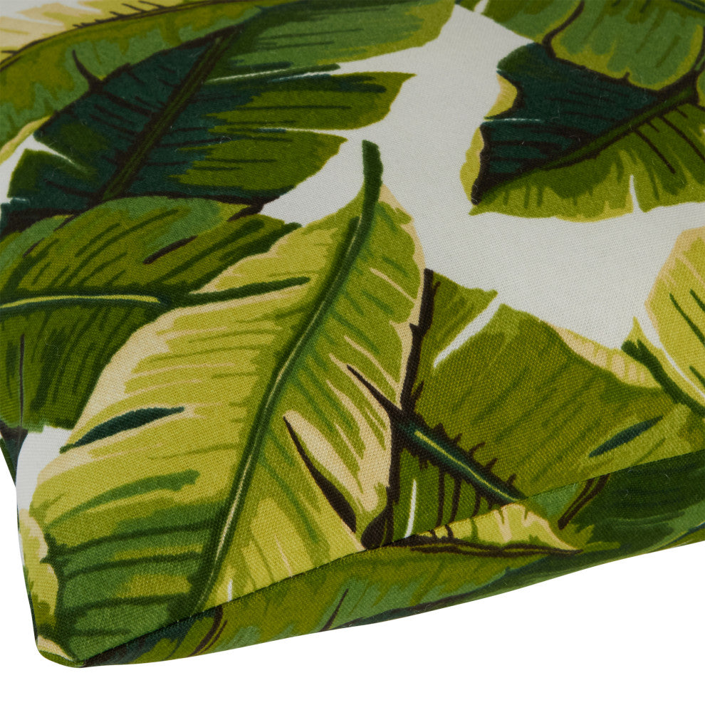 17-inch Outdoor Throw Pillow (Set of 2), Palm Leaves White