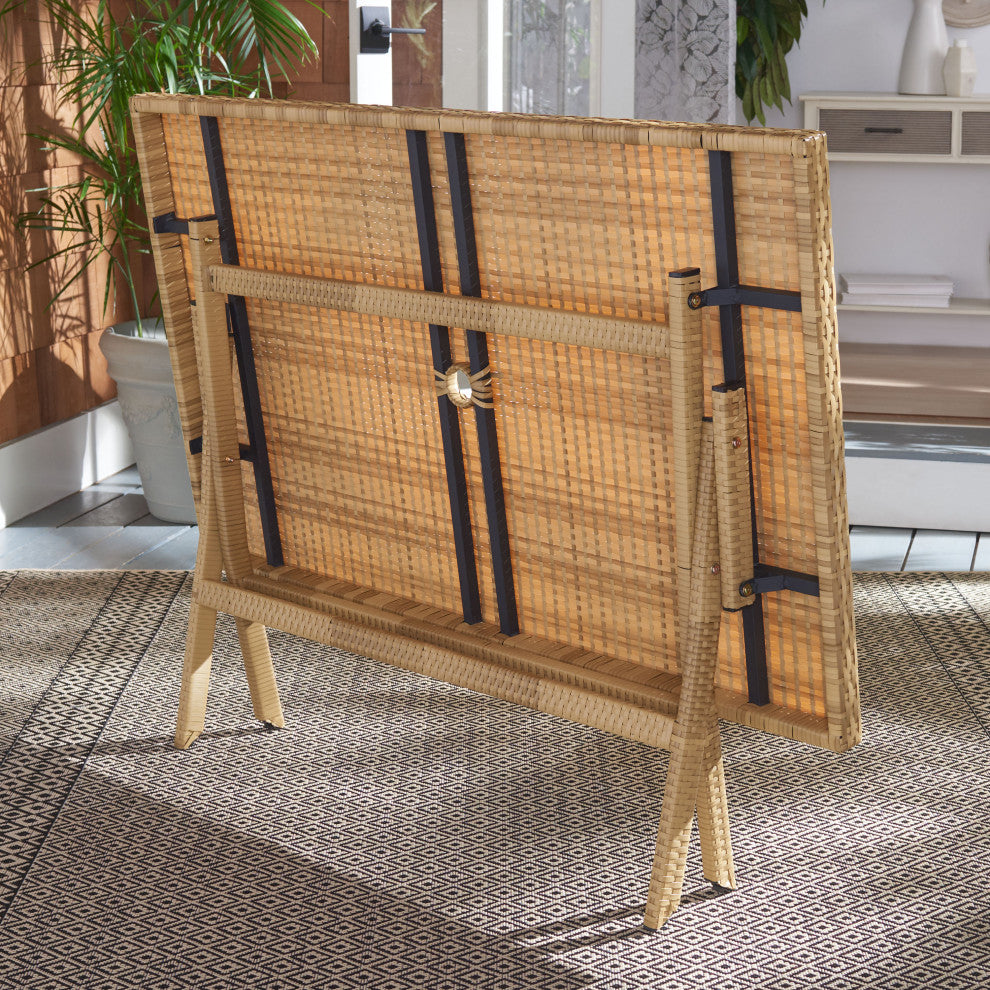 Safavieh Akita Folding Table, Natural/White