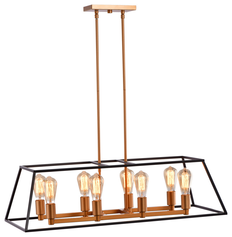 Lazzur Meurthe 8 Light 35" Matte Oil Rubbed Bronze Pendant