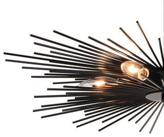 Nikko 24-in. 6 Light Semi-Flush Mount Matte Black