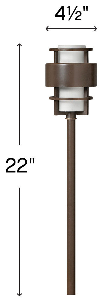 Hinkley Saturn Led Path Light, Metro Bronze