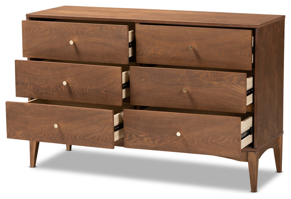 Adena Mid-Century Dresser, Ash Walnut
