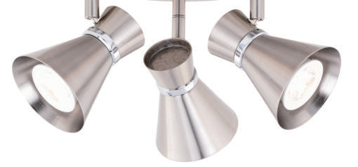 Alto 3-Light Directional Light, Brushed Nickel With Chrome