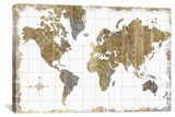 iCanvas "Gilded Map" by All That Glitters Canvas Print, 40"x26"