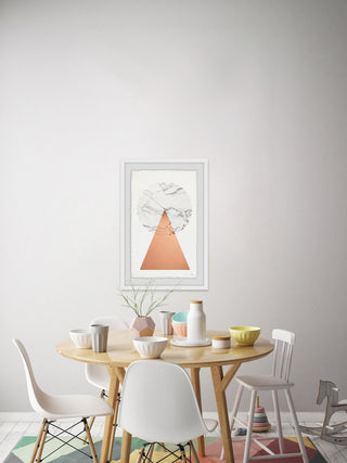 "Marble Effect II" Framed Painting Print, 12"x18"