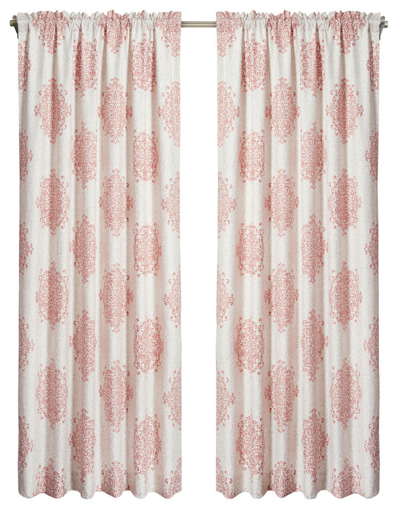 Printed Microfiber 2 Piece Curtain Set, Chelsea, 60" X 84"
