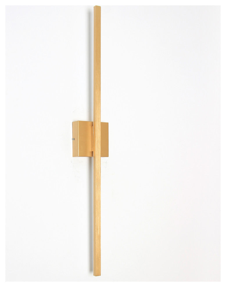 Modern LED Wall Sconces Triac Dimming Aluminum LED Flush Mounted Sconce, Gold, 35.6"hx4.7"wx2.9"d