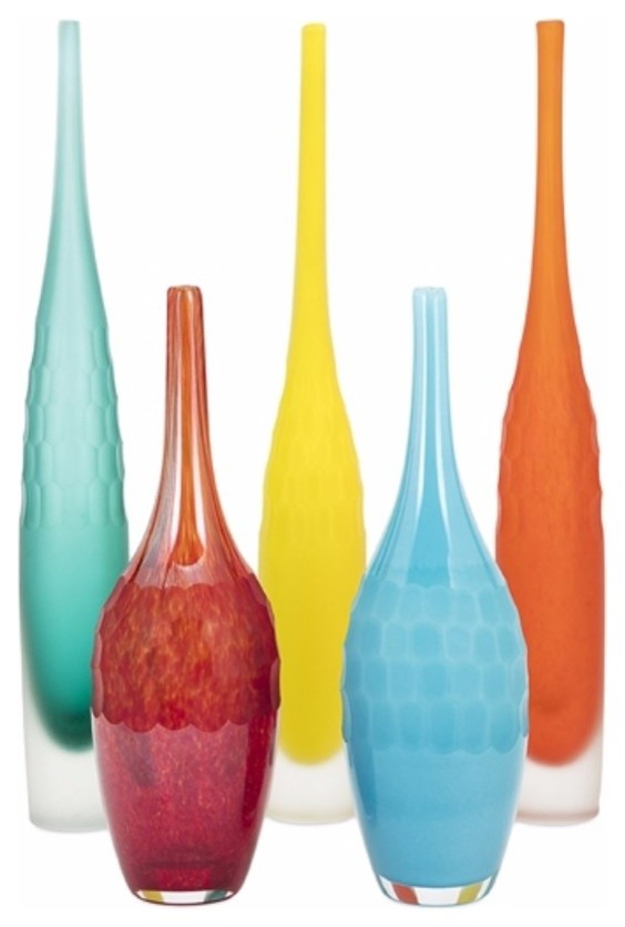 Kepla Glass Vases, 5-Piece Set