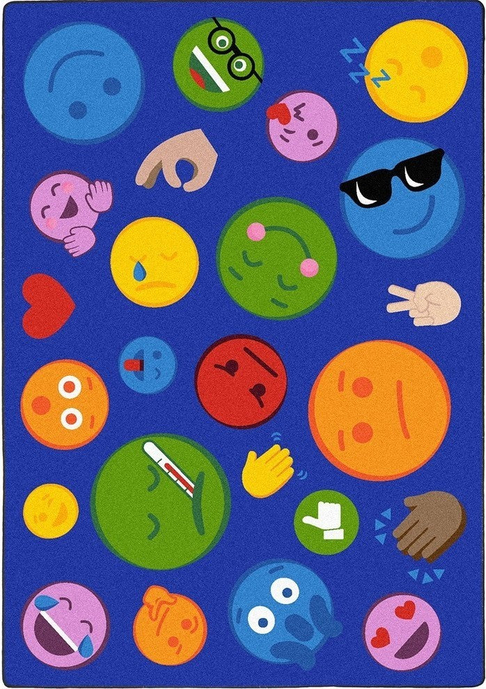 Shake 'Em Up Emojis Rug, 5'4"x7'8"