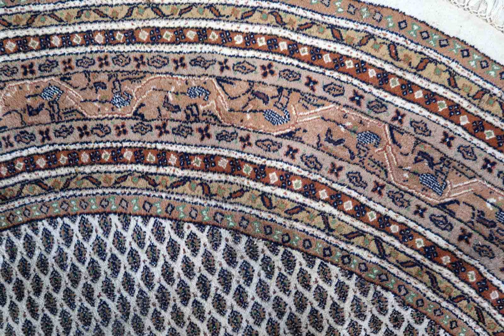 Handmade Vintage Indian Seraband Rug 8.3', 253cm 1970s