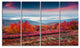 Autumn in the Carpathian Mountains, Landscape Canvas Print, 48"x28", 4 Panels