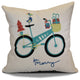 Decorative Holiday Pillow Geometric Print, Aqua, 18"x18"