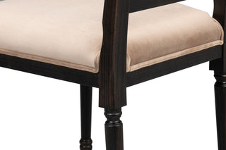 Square Back Dining Chairs Set of 2 Nero Toffee