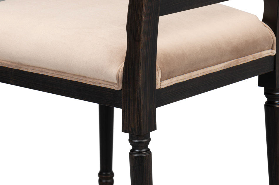 Square Back Dining Chairs Set of 2 Nero Toffee