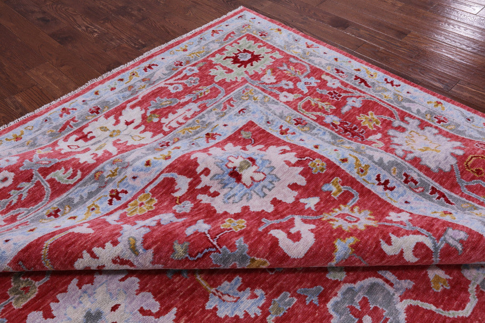12' 3" X 15' 0" Hand Knotted Turkish Oushak Wool Rug - Q13421