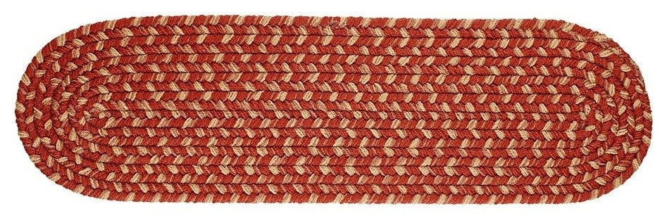 Rhody Rug Easy Living Stair Tread Rug, Warm Earth, 8"X28"