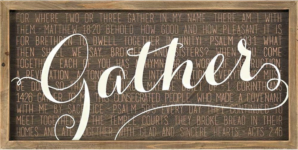 "Gather", Wall Plaque, 20X10