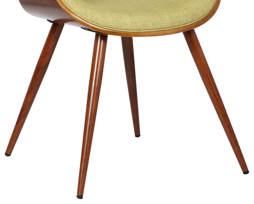 Butterfly Mid-Century Dining Chair, Walnut, Green