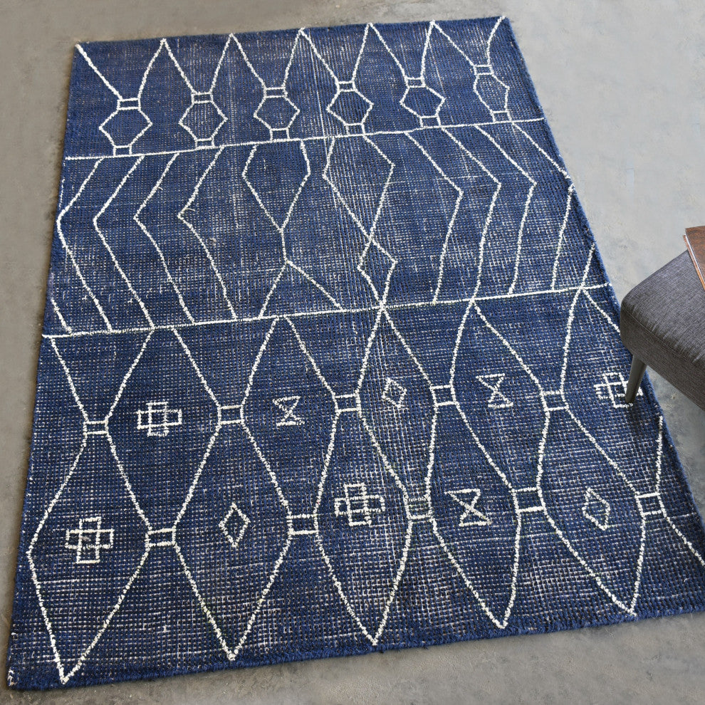 Uttermost Fressia Blue Rug, 8'x10'