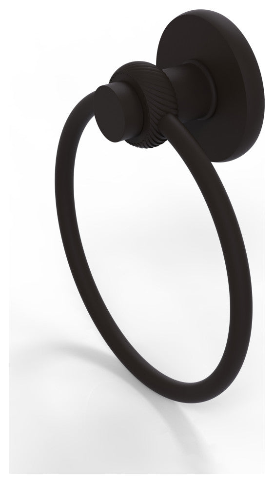 Mercury Towel Ring with Twist Accent, Oil Rubbed Bronze