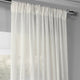 Signature Off White Sheer Curtain Single Panel, 50"x120"