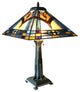 CHLOE Lighting ETHAN Mission 2-Light Antique Dark Bronze Table Lamp 16"