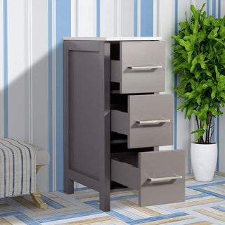 Vanity Art Vanity Cabinet, 12", Gray