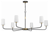 Niles 6-Light Black Forged/Modern Gold Chandelier