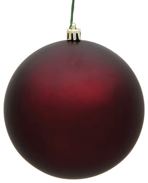 Vickerman 6" Burgundy Matte Ball Ornament, 4 per Bag