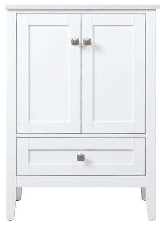 24" SIngle Bathroom Vanity, White