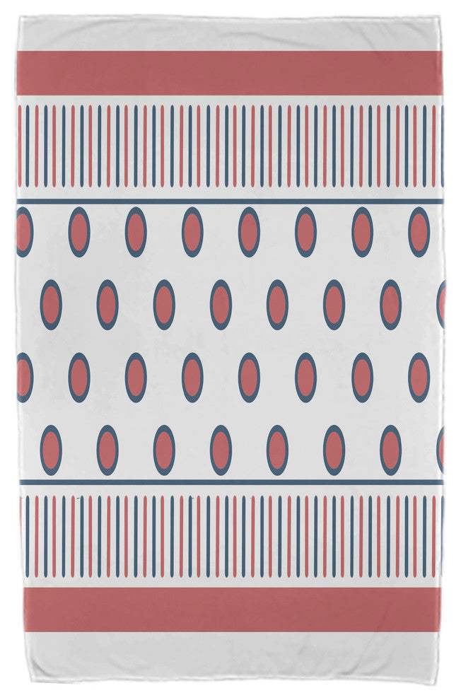 30x60" Center Stripe, Stripe Print Beach Towel, Coral